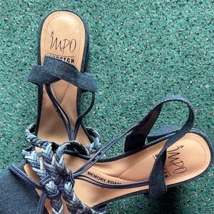 Impo Women's Navy Denim Braided Sandals 9 Never worn
